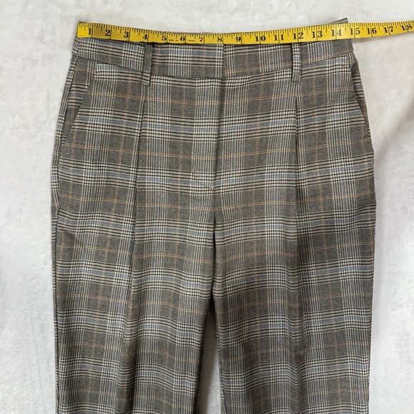 Nine West Plaid High Rise Pleated Dress Pants Size 6 Straight Business Casual - Picture 8 of 15